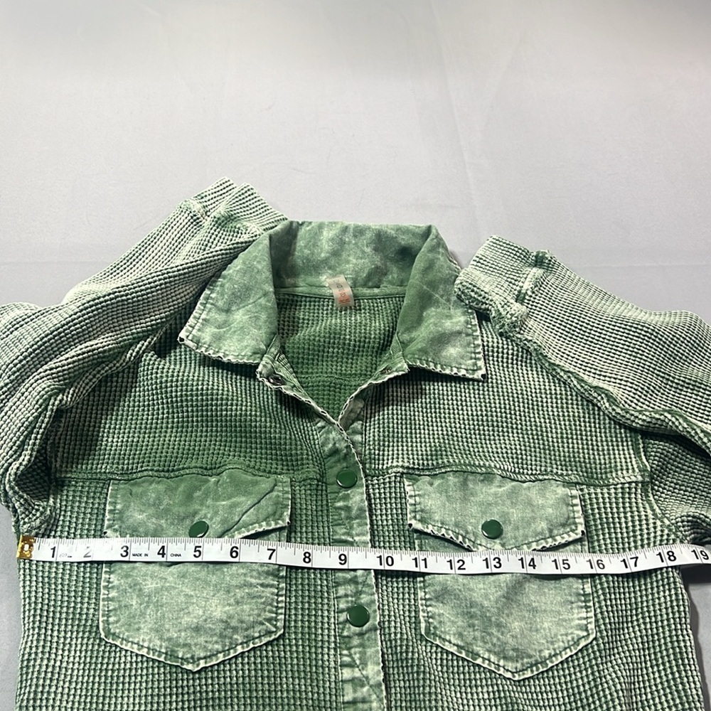 Mona B women’s thermal button up shirt size small - Picture 5 of 7